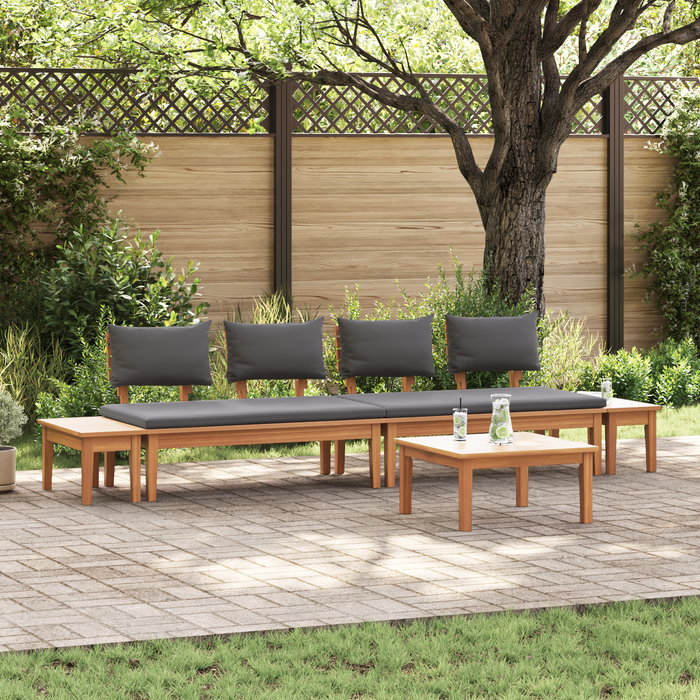 Set Masă Grădină vidaXL 5 Piese Lemn Teak Solid - WALTI WALTI