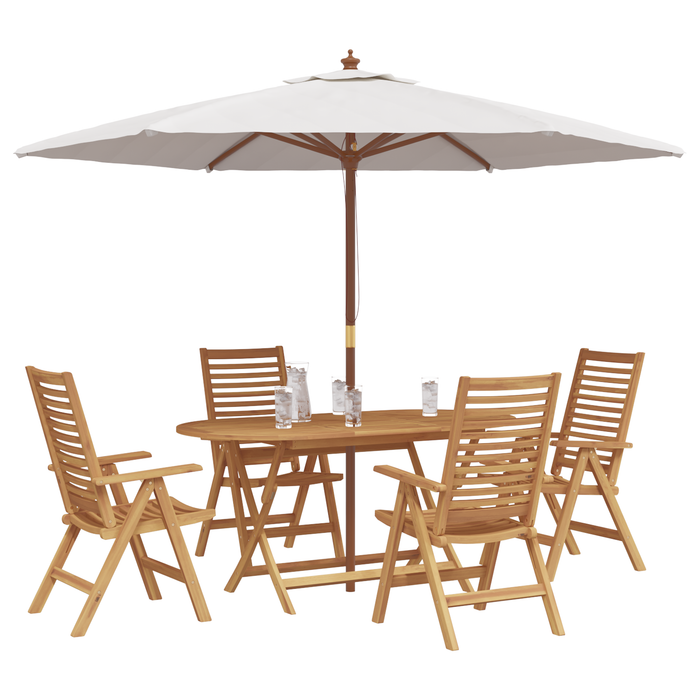Set de dining pliabil de 5 piese din lemn solid de tec vidaXL - WALTI WALTI