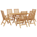 Set de dining pliabil 7 piese lemn solid tec vidaXL - WALTI WALTI