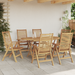 Set de dining pliabil 7 piese lemn solid tec vidaXL - WALTI WALTI