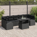 Set de Sofa de Grădină vidaXL cu 8 Piese și Perne Negre din Poliratan - WALTI WALTI