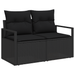 Set de Sofa de Grădină vidaXL cu 5 Piese și Pernă Negru Poli Ratan - WALTI WALTI
