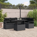 Set Sofa Grădină vidaXL de 6 Piese cu Perne Ratan Polietilenic Negru - WALTI WALTI