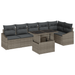 Set de Sofa pentru Grădină cu 7 Piese și Perne Gri din Ratan Poli - WALTI WALTI