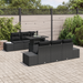 Set de canapele pentru grădină cu perne, rattan poli negru, 7 piese - WALTI WALTI