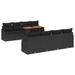 Set de sofa pentru grădină vidaXL 9 piese cu perne Negru Poliratan - WALTI WALTI