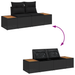 Set de Sofa pentru Grădină vidaXL 7 Piese cu Perne Negru Poliratan - WALTI WALTI