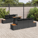 Set de Sofa pentru Grădină vidaXL 7 Piese cu Perne Negru Poliratan - WALTI WALTI
