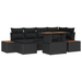Set de canapele de grădină vidaXL 7 piese cu perne negru ratan poli - WALTI WALTI