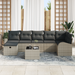 Set sofa grădină 8 Piese cu Perne Gri Deschis din Ratan Polimeric - WALTI WALTI