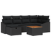 Set canapea 7 piese cu perne, Negru, Poliratan - WALTI WALTI