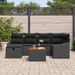 Set canapea 7 piese cu perne, Negru, Poliratan - WALTI WALTI