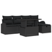 Set canapea grădină 6 piese cu perne rattan negru polimer - WALTI WALTI