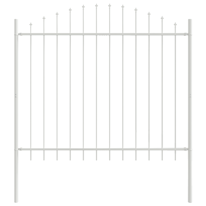 Gard cu Vârf Arc Alb 10,2x1,5 m Oțel - WALTI WALTI