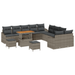Set canapele grădină vidaXL 13 piese cu perne gri din rattan poliesteric - WALTI WALTI