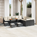 Set sofa grădină vidaXL 14 piese cu perne negru ratan poly acacia - WALTI WALTI