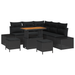 Set Sofa Grădină vidaXL 8 Piese cu Perne Negru Ratan Acacia - WALTI WALTI