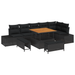 Set canapele grădină vidaXL 9 piese cu perne Negru Poliratan Acacia - WALTI WALTI