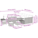 Set Canapea Grădină 13 Piese cu Perne Gri Poliratan Acacia - WALTI WALTI