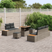 Set de sofa de grădină vidaXL 8 Piese cu Perne Gri Poliratan Acacia - WALTI WALTI