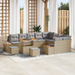 Set canapea de grădină vidaXL cu 12 piese cu perne Ratan Bej Acacia - WALTI WALTI