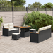 Set canapea grădină vidaXL 8 piese perne Negru Ratan Poli Acacia - WALTI WALTI