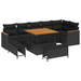 Set de canapele pentru grădină vidaXL cu perne, 9 piese, Negru, Poliratan, Acacia - WALTI WALTI
