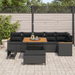 Set de canapele pentru grădină vidaXL cu perne, 9 piese, Negru, Poliratan, Acacia - WALTI WALTI