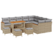 Set de canapele de grădină vidaXL 13 piese cu perne Bej Ratan Acacia - WALTI WALTI