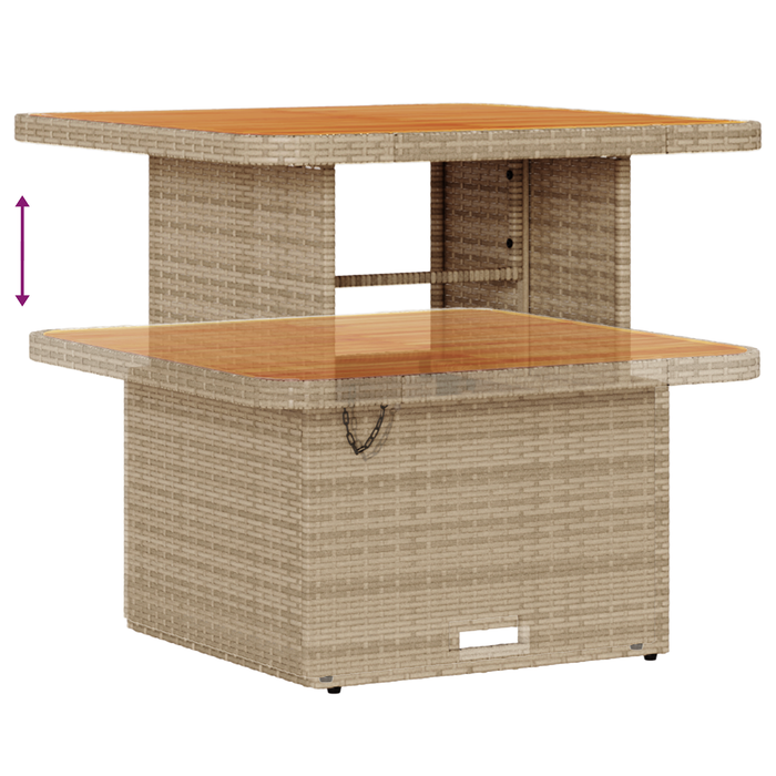 Set de Sofa de Grădină vidaXL cu 8 Piese și Perne Bej din Ratan Sintetic Acacia - WALTI WALTI