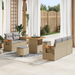 Set de Sofa de Grădină vidaXL cu 8 Piese și Perne Bej din Ratan Sintetic Acacia - WALTI WALTI