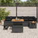 Set Canapele Grădină 9 Piese cu Perne Rattan Poli Negru Acacia - WALTI WALTI