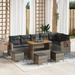 Set canapele grădină vidaXL 10 piese cu perne Gri Ratan Acacia - WALTI WALTI