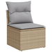 Set Canapea de Grădină vidaXL cu 13 Piese cu Perne Bej Poli Ratan Acacia - WALTI WALTI