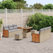 Set de sofa de grădină de 9 piese cu perne din ratan poliester bej și acacia - WALTI WALTI