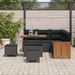 Set de Canapea de Grădină vidaXL 8 Piese cu Perne Negru Poli Ratan Acacia - WALTI WALTI