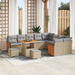 Set de canapea pentru grădină vidaXL 12 piese cu perne bej rattan poli acacia - WALTI WALTI