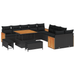 Set canapele grădină vidaXL 13 piese cu perne Negru Poliratan Acacia - WALTI WALTI