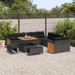 Set canapele grădină vidaXL 13 piese cu perne Negru Poliratan Acacia - WALTI WALTI