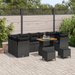 Set de sofa de grădină vidaXL cu 10 piese și perne Negru Poliratan Acacia - WALTI WALTI