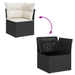 Set canapea de grădină vidaXL cu 9 piese cu perne Negru Ratan Poly Acacia - WALTI WALTI