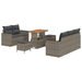 Set de canapele pentru grădină cu 8 piese, rattan gri, acacia - WALTI WALTI