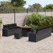Set de Sofa de Grădină vidaXL cu 10 Piese cu Perne Negru Poliratan Acacia - WALTI WALTI