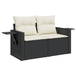 Set de Sofa pentru Grădină cu 11 Piese și Perne din Ratan Poli Alb Crem - WALTI WALTI