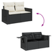 Set de canapea modulară de grădină cu perne 13 piese Negru Ratan Acacia - WALTI WALTI