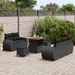Set Canapea Grădină vidaXL 8 Piese cu Perne Negru Ratan Plastic Acacia - WALTI WALTI