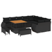 Set canapea grădină vidaXL 12 piese și perne, Negru, Poliratan, Acacia - WALTI WALTI