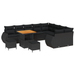 Set canapea grădină vidaXL 12 piese perne Negru Poliratan Acacia - WALTI WALTI