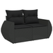 Set de canapea de grădină vidaXL cu 13 piese cu perne Negru Ratan Poli Acacia - WALTI WALTI