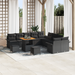 Set de canapea de grădină cu 13 piese cu perne Negru Ratan sintetic Acacia - WALTI WALTI